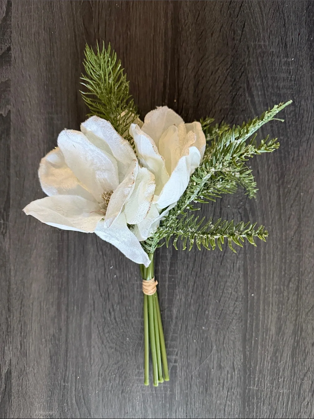 White Artificial Magnolia Bouquet - Home Accents